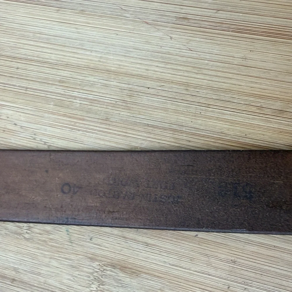 1930's Justin-Barton Tooled Western Leather Belt Size 40 Fort Worth Tx‎ Cowboy